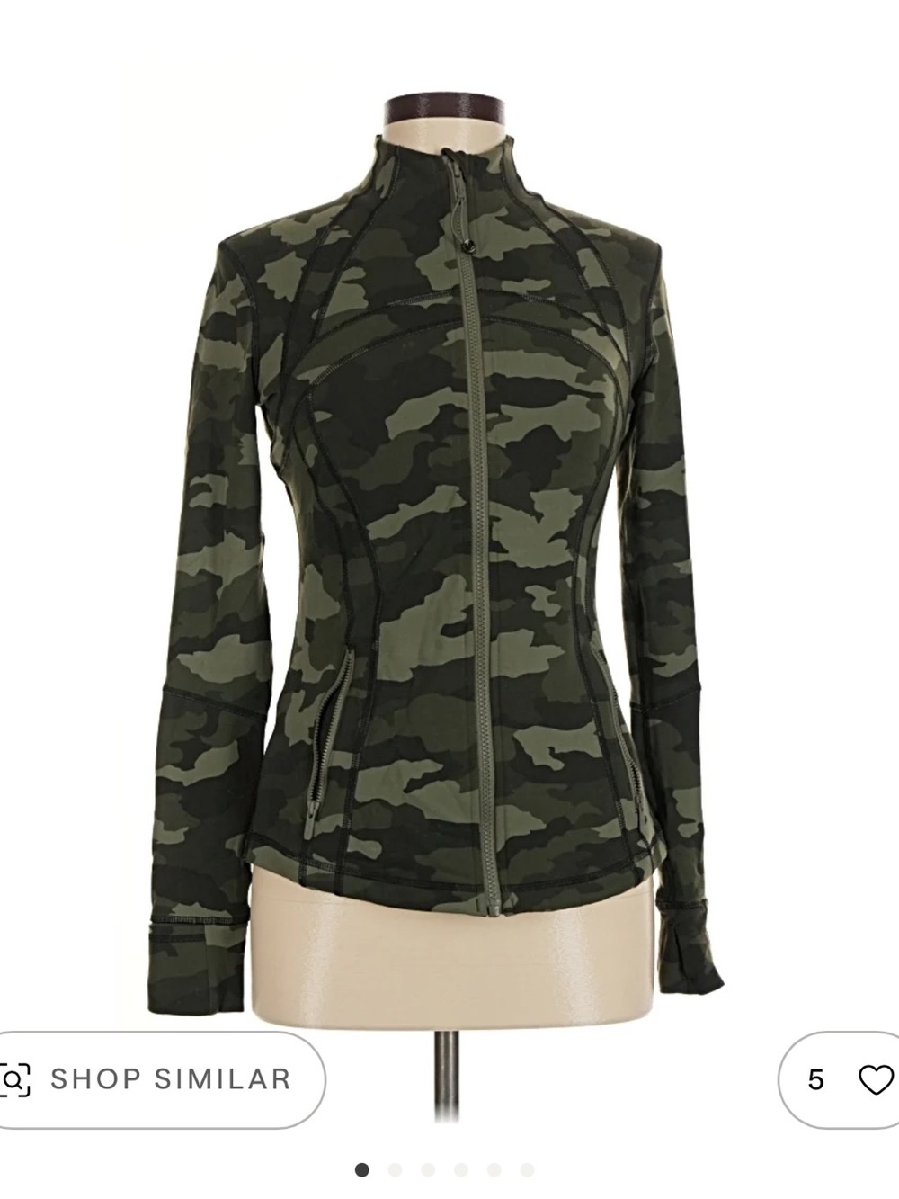 lululemon athletica Green Camo Hooded Jacket